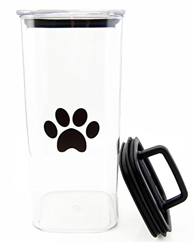 Airscape Pet Food and Treat Storage Container - Patented Airtight Lid Preserves Food Freshness - Clear Plastic - 96 fl. oz - Thumbnail 2
