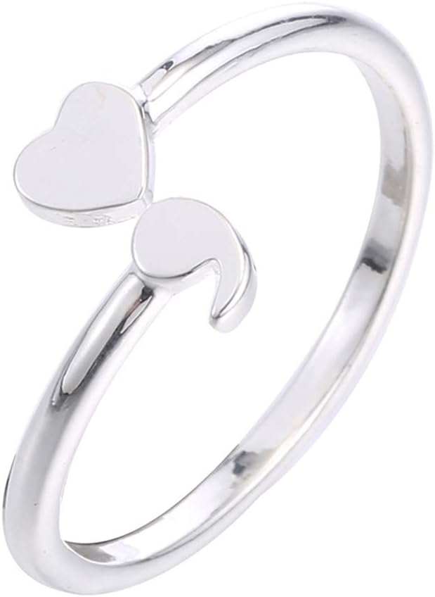 Life Awareness Semicolon Ring Open Mental Health Ring Inspirational Jewelry Love Life for Graduation Student