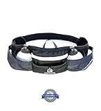 Hydration Running Belt with 2 12-ounce BPA Free Water Bottles; Fits Large Phones