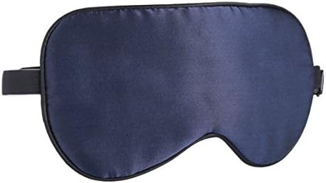 Veture Eye Mask 100% Silk Sleeping Mask with 1 Strap for Kids Men Women Ultra Soft Lightweight Sleep Blindfold for Travel Nap Meditation Shift Work(Navy)
