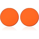 Colorful Round Button Stud Earrings for Women 80s Style Neon Colorful Statement Earrings