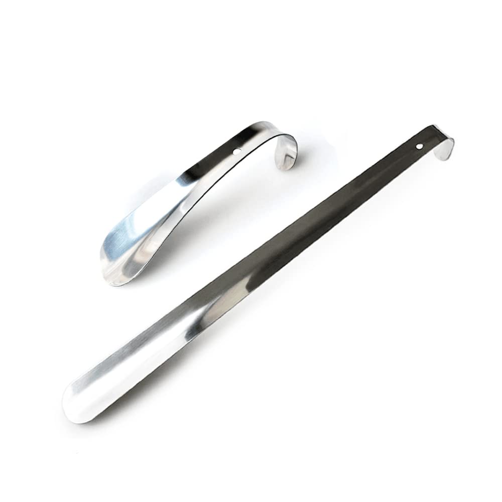 EKdirect 2pcs Stainless Steel Shoes Horn Set 42cm and 15cm Long