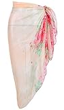 Simplicity Women's Chiffon Print Scarf Beach Sarong Pareo Bikini Wrap Cover Up
