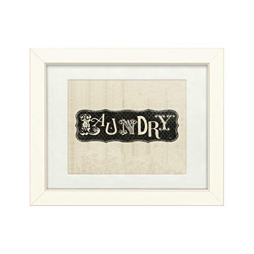 Trademark Fine Art Room Signs I-Laundry by Pela Studio, Matte, Distressed White…
