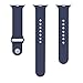 MoKo Band Compatible with Apple Watch, Soft Silicone Replacement Sports Band Fit iWatch 42mm 2017 Series 3/2 / 1, Midnight Blue (Not fit 38mm Versions)