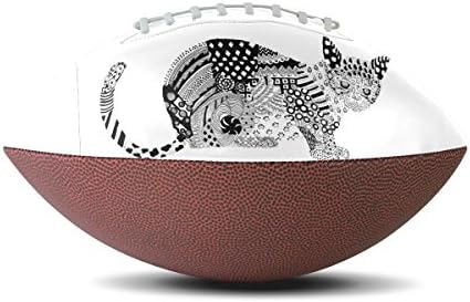TJDY Black And White Cat Pattern Customization PU Match Rugby Balls 9#