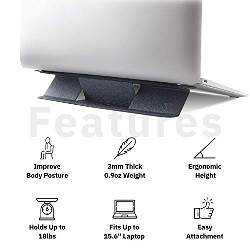MOFT Compact Adhesive Laptop Stand 2” Elevation for Typing Ergonomics