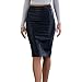 Eliacher Women's Pu Pencil Knee Skirt 6716 (XXXL)
