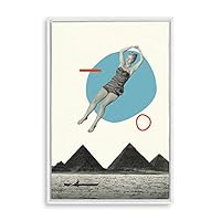 Framed Canvas Wall Art Abstract Colorful Canvas Prints Home Artwork Decoration for Living Room,Bedroom - 16x24 inches