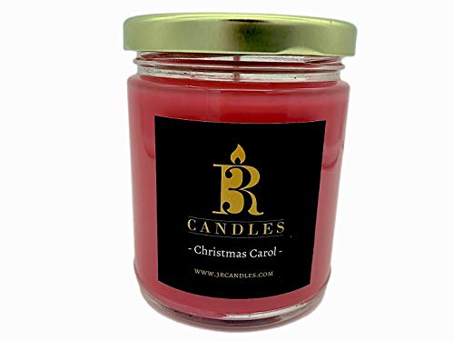 3R Candles Christmas Carol Scented Candle Soy/Paraffin Wax Glass jar – Fall & Winter Home Decor Gifts for Holiday & Christmas Season – Essential Ideas – with Cinnamon Clove Nutmeg