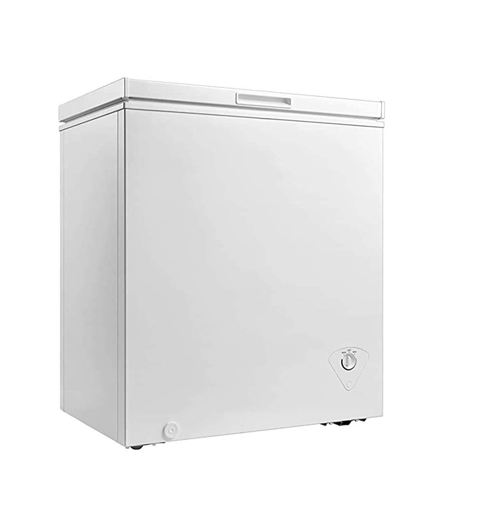 5 cu ft Chest Freezer, Upright Single Door, Compact Space Apartment Home Food Storage Compact Saving Energy Efficient, White