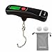 Luggage scale 110lb, 2 Battery, 1 Waterproof Bag, Digital Luggage Travel Scale Weigh Suitcases Hand Luggage Bags Cases Black (STEEL HOOK）