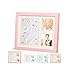 Ninos Baby Handprint, Footprint and Wooden Picture Frame Kit – Memory Maker for Growing Infants and Toddlers – Soft, Nontoxic Clay – Best Baby Shower or Maternity Gift (Pink)