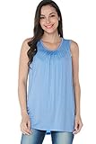 Smallshow Women's Maternity Nursing Tank Top Sleeveless Comfy Breastfeeding Clothes (L)