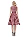 1960s Unique Cotton Dark Red Plaid Garden Party Dress Size S BP02-15