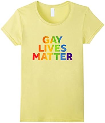 Women's Gay Lives Matter T-shirt Medium Lemon