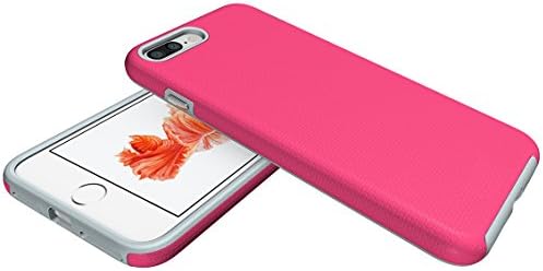 iPhone 7 Plus Case,iPhone 8 Plus Case, MXWANG Armor Shockproof Absorbing TPU + PC [Dual Layer Protection] Anti-Scratch Hybrid Bumper Series Case for Apple iPhone 7 Plus/8 Plus (2017) 5.5 inch (Pink)