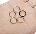 ORAZIO 5Pcs 16G Stainless Steel Nose Ring Body Piercing Ear Hoop Seamless Clicker Ring