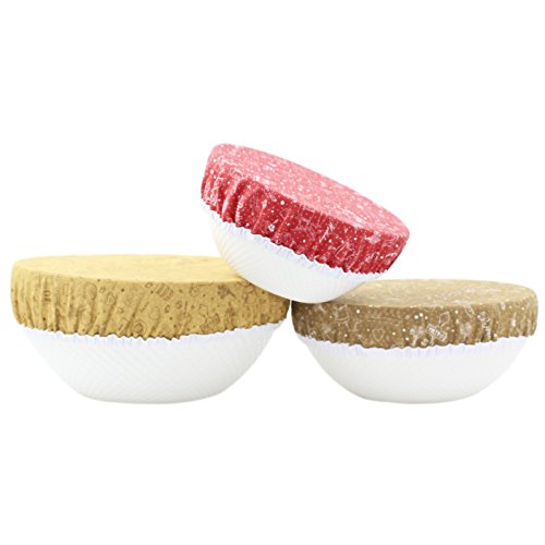 Zoie + Chloe 100% Cotton Fabric Bowl Covers - 3 Pack