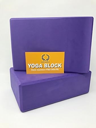 Set Of 2 Purple Da Vinci Yoga Blocks Made Of High Density Eva Foam To Provide Stability Balance And Secure Yoga Poses Each Block Dimensions 3 X 6 X 9 Inches Helps Deepen Your Stretches And Poses While Ensuring Proper Alignment Da Vinci Yoga