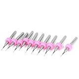 uxcell 10pcs 0.2mm Tip Spiral Flute Tungsten Carbide Micro PCB Drill Bits