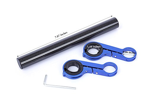 Stylrtop 31.8MM Outdoor Lamp Bicycle Computer Flashlight Double Handlebar Extender Holder (Black) - Thumbnail 4