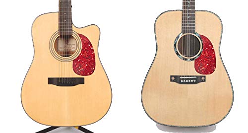 Vencetmat Acoustic Guitar Pickguard Anti-Scratch Guard Plate Perfect Replacement, Self Adhesive Tear or Water drop Shape Pick guards various color, Cool Guitar Accessories Gifts (1 Pack, Rose Brown) - Thumbnail 7