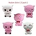 2 Pcs Jumbo Squishy Kawaii Cats, Sweet Scented Vent Charms Slow Rising Squishies Kawaii Kid Toy , Lovely Stress Relief Toy, Animals Gift Fun Large by Shellvcase