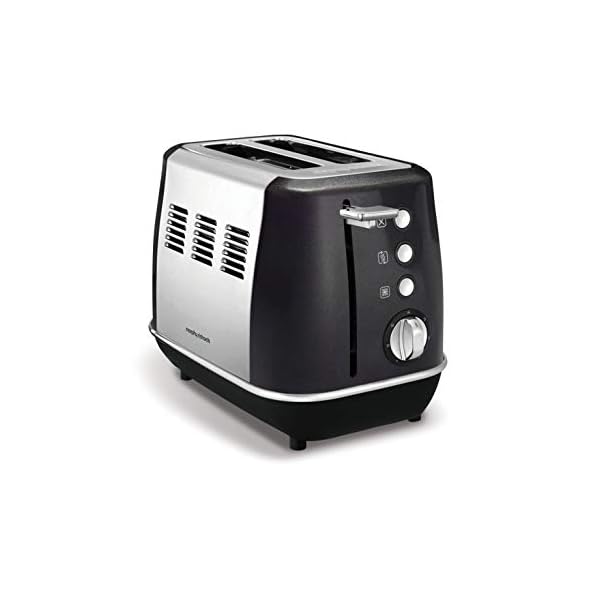 Morphy-Richards-Evoke-2-Slice-Toaster-224405-Black-Two-Slice-Toaster-Stainless-Steel-Black-Toaster Morphy Richards 224405 Evoke 2 Slice Toaster with 7 Variable Browning Settings, Removable Crumb Tray, Reheat, Frozen and…