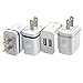 Costyle 5V/2.0Amp Dual USB 2-port Easy Grip Home Travel Wall Charger Power Adapter for iPhone 6S SE 5S, iPad Mini, Samsung Galaxy Note 7 5, Nokia, Sony and Most Device-Sliver Gold Blue Black