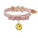 Handmade Cosplay Lolita Kitty Bell Collar Leather Bow Choker Necklace