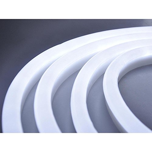 Flexible Cool White Illuminated LED Neon Rope Tube Light 50-foot 1200 Bulbs w/ Power Cord Connectors Holiday Home Bar Commercial Decorative Outdoor Lighting - Thumbnail 3