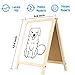 INNOCHEER Easel for Kids, Magnetic Wooden A-Frame Standing Board - Whiteboard & Chalkboard for Boys and Girls Writing, Drawing & Home Decoration