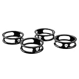 Prettyia 4Pcs CNC Aluminum Alloy 10mm MTB Bike Bicycle Headset Ring Cycling 28.6mm 1 1/8- inch Front Fork Stem Spacers Washers Replacement