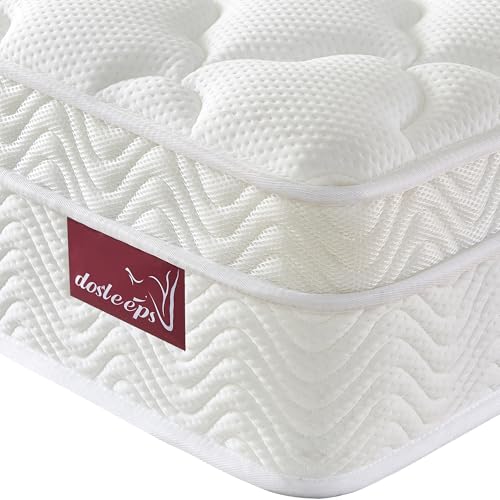 dosleeps Single Mattress 3FT | 10.6 Inch Memory Foam & Pocket Sprung | 9-Zone Orthopedic Support,Medium Firm,Edge Support,Motion Isolation 90x190x27cm