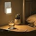 Plug In Night Light with Smart Dusk to Dawn Sensor, Brightness Adjustable LED Lamp for Kids' Room, Bedroom, Hallway, Kitchen, 2 Pack (Warm White)