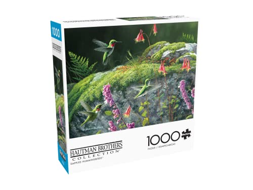 Buffalo Games - Jim Hautman - Dappled Hummingbirds - 1000 Piece Jigsaw Puzzle for Adults Challenging Puzzle Perfect for Game Nights - Finished Puzzle Size is 26.75 x 19.75