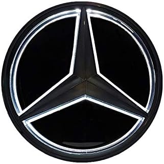 Motorfox Eemblem Led Badge White Light Car Star Logo Front Grill Shiny Black GLC GLS GLE INCLUDING EASY CONNECTION KIT
