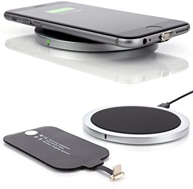 LXORY QI Wireless iPhone Charger Set Enables Wireless Charging on Your iPhone 5, 5s, 6, 6s,6 Plus, 7, 7 Plus – Kit Includes Transmitter Pad And a Slim Receiver Patch Module