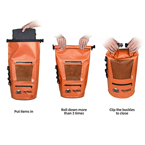 RUNCL Waterproof Dry Bag, Durable RollTop Closure 10/20/30/40L