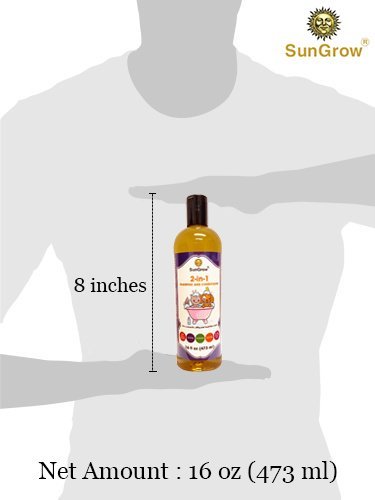 SunGrow Vet Trusted 2-in-1 100% Organic, Medicinal Pet Shampoo Plus Conditioner for Cats/Dogs, Deodorizes, Moisturizes and Improves Coat/Fur Enriched with Aloe Vera/Coconut
