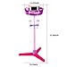 Kids Karaoke Machine, PeleusTech Stand Up Microphone Karaoke Mic Toy Play Set with 2 Microphones,Adjustable Stand,Volume,Built In MP3 Jack,Speaker,Melodies and Applause - Pink