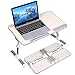 Laptop Table for Bed, Gladle Lap Desks Bed Trays for Eating and Laptops Stand Lap Table, Adjustable Computer Tray for Bed, Foldable Bed Desk for Laptop and Writing in Sofa and Couch Wood