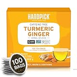 HANDPICK, Turmeric Ginger Tea Bags - 100 Herbal Tea