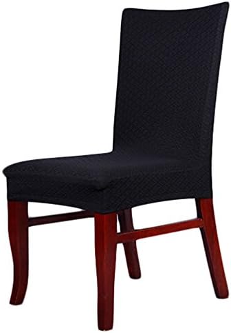 FUJINET Stretch Jacquard Short Modern Chair Cover Furniture Protector Seat Slipcover Black