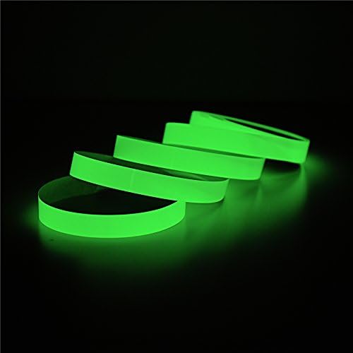 TopGreen Glow in the Dark Luminous Tape Sticker 10 feet by 0.8 inch Removable Waterproof Photoluminescent Tape