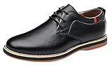 MOHEM Darren Men's Dress Shoes Premium Genuine Leather Lace-up Casual Oxfords Business Shoes(FBA)