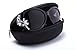 William Wang Womens designer sunglasses- Non-polarized Swarovski Crystal Sunglasses with hand set - Butterfly Design (Black)