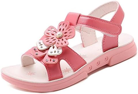 Girls T-Strap Open Toe Flower Flat Soft Sole Anti-Slip Princess Sandals Shoes(Toddler/Litter Kids£