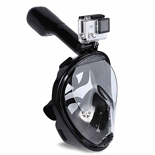 Buy JINGOU Snorkel Mask, 180 Degree Viewing Diving Mask Full Face Free Breathing Design Antifog